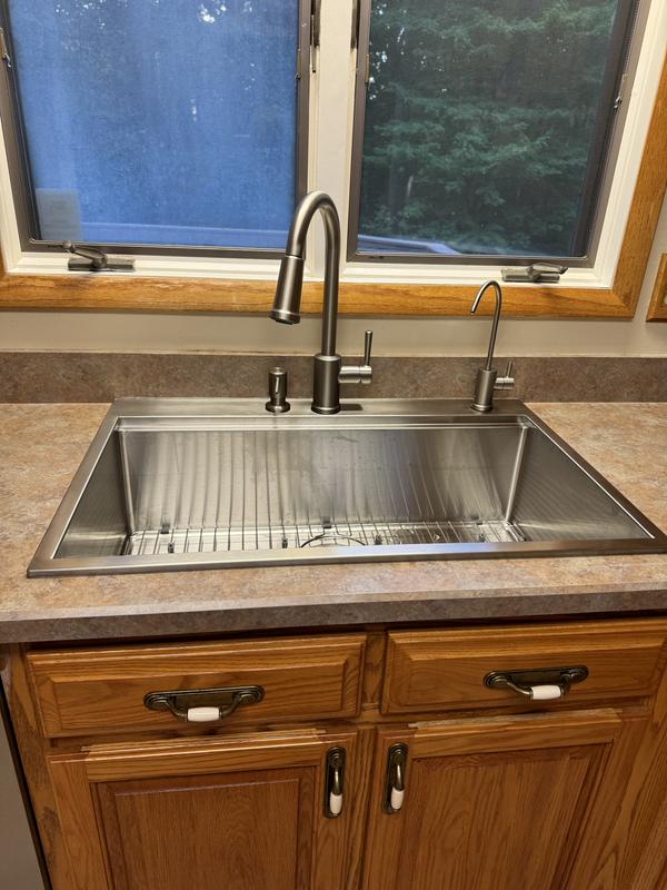Ruvati 15 x 20 inch Matte Gold Stainless Steel Workstation Wet Bar