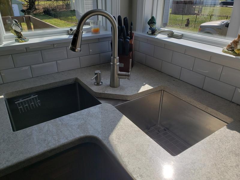 Ruvati Corner Butterfly Undermount Kitchen Sink 16 Gauge 44