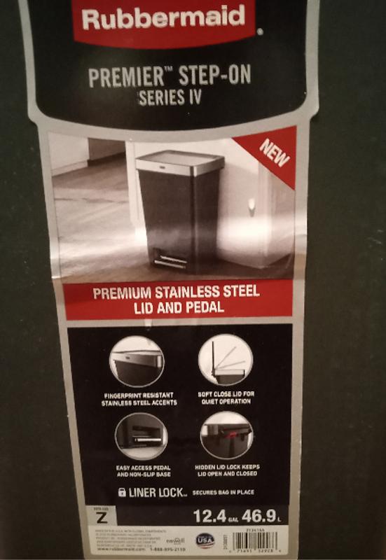 13 gal Gunmetal Step On Wastebasket by Rubbermaid at Fleet Farm