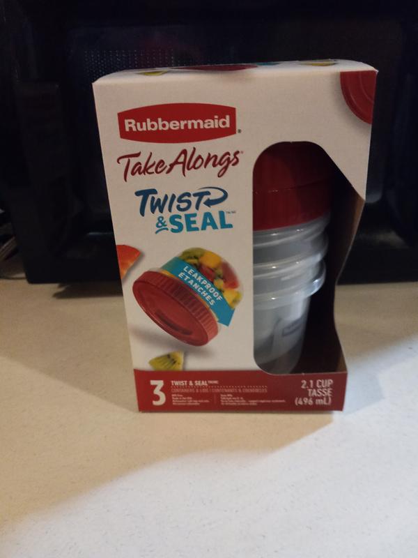 Rubbermaid, TakeAlongs, Twist & Seal Liquid Storage, 2 Cup, 3