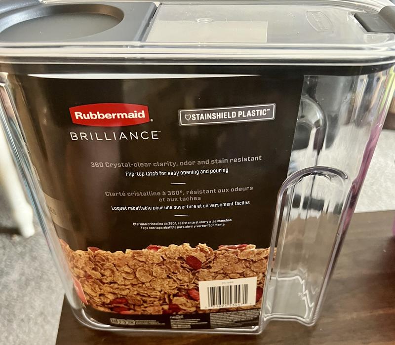 Rubbermaid Container, BPA-Free Plastic, Brilliance Pantry Airtight Food  Storage, Brown Sugar (7.8 Cup) & Container, BPA-Free Plastic, Clear  Brilliance