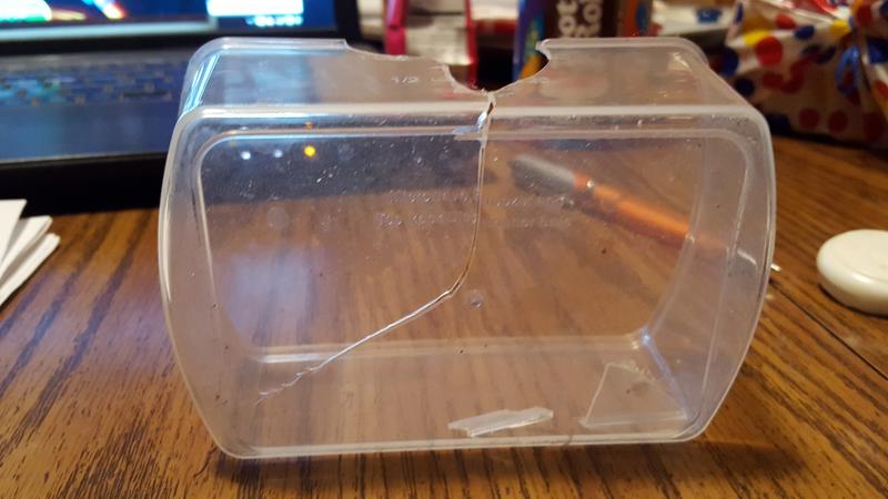 Drop from cabinet to countertop. :-(