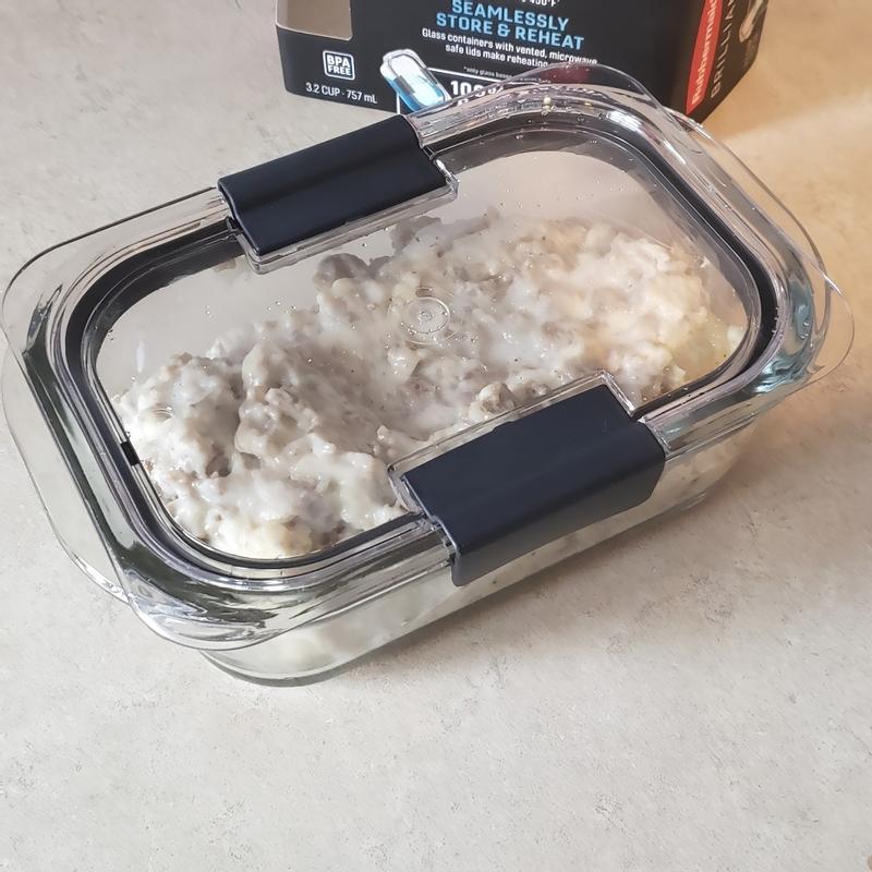 Rubbermaid Medium Glass Food Storage Container - 3.2 Cup  REBEL