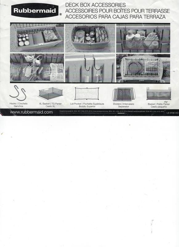 Rubbermaid Deck Box Accessories