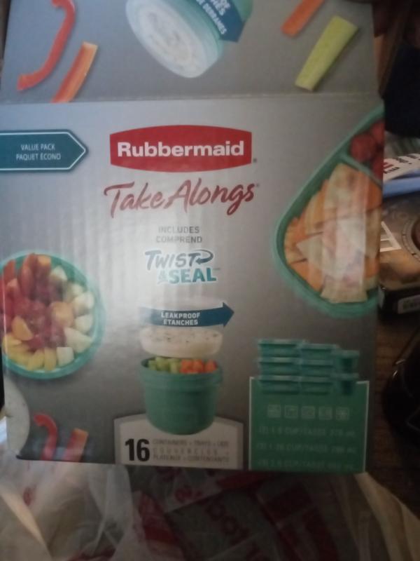 Rubbermaid TakeAlongs Food Storage Containers, 32-Piece Set, Assorted  Sizes, Teal 