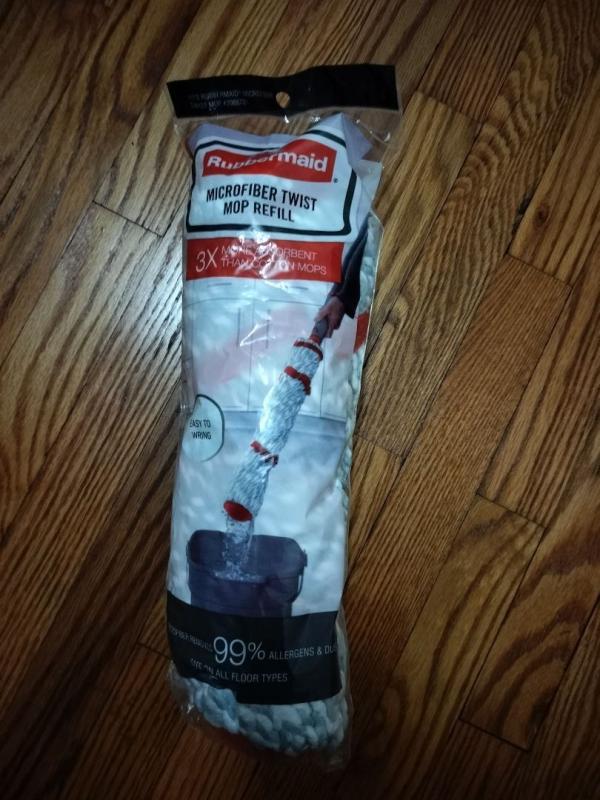 Rubbermaid Wringable Flat Mop Microfiber Refill