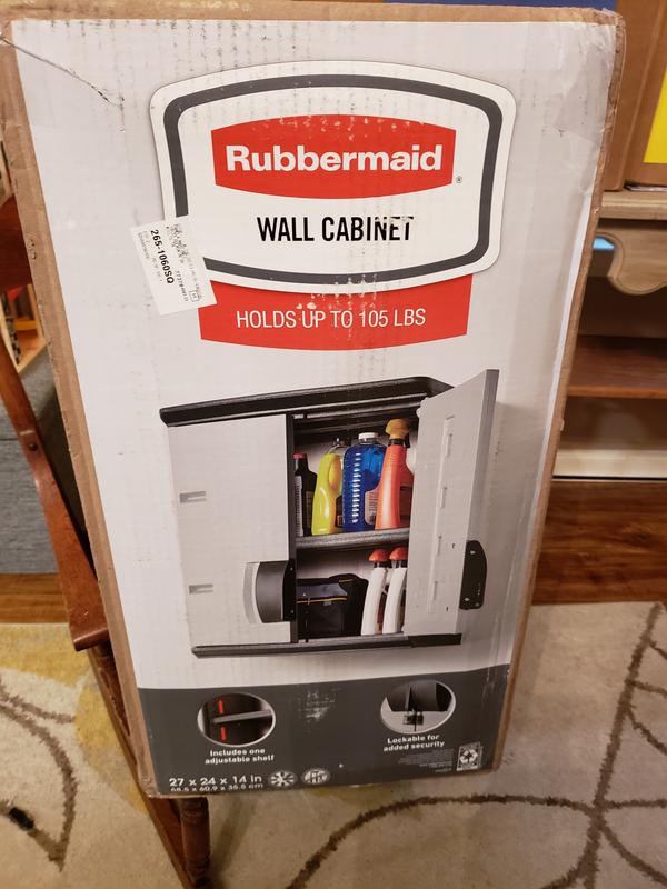 Rubbermaid FG788800MICHR 24 Mica and Charcoal Wall Cabinet 