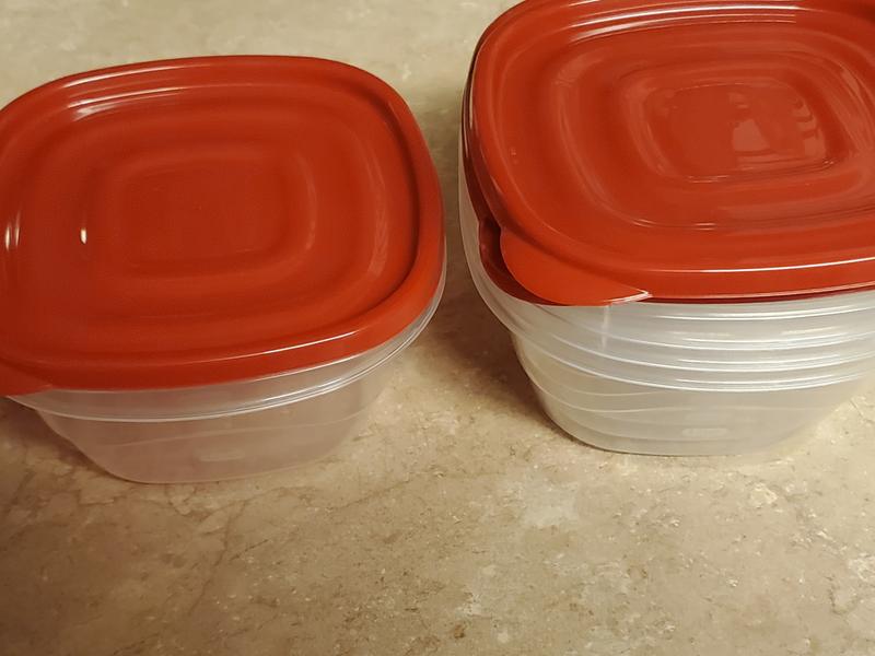 Rubbermaid TakeAlongs Toffee Nut 5.2 Cup Deep Squares Containers