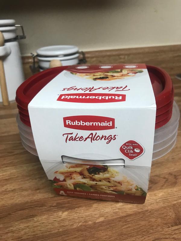 Rubbermaid TakeAlong 2pk 1gal Plastic Rectangle Food Storage Containers -  Ruby Red