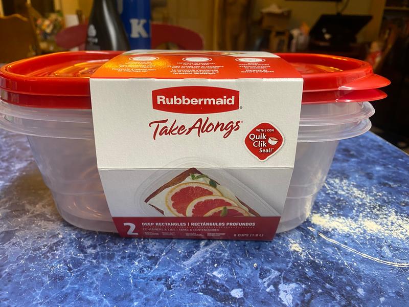 Reviews for Rubbermaid 1 gal. TakeAlongs Rectangular Bowl Set (2-Pack )