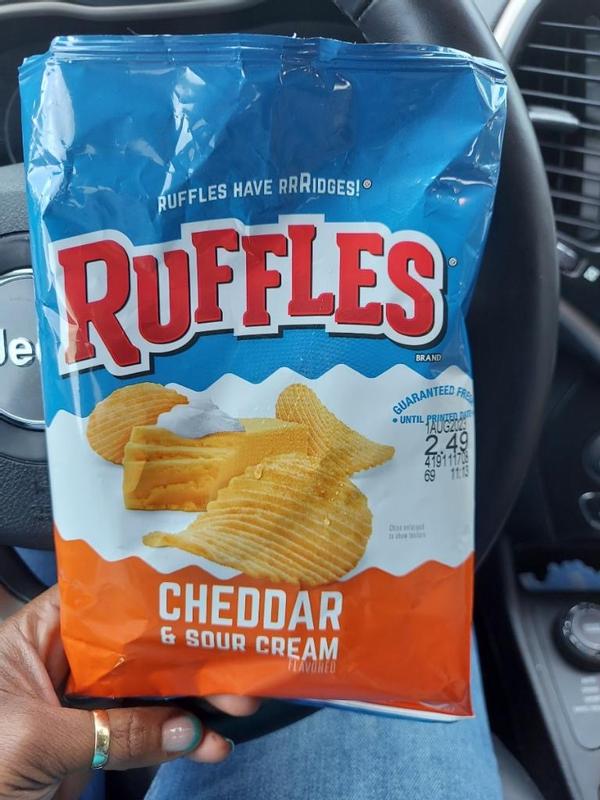 Ruffles Potato Chips Cheddar & Sour Cream Flavored 12 1/2 Oz, Tortilla  Chips