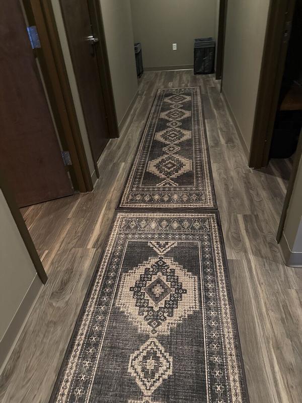 Ruggable Rayne 3 x 5 (ft) Flatweave Chenille Charcoal and Tan ...