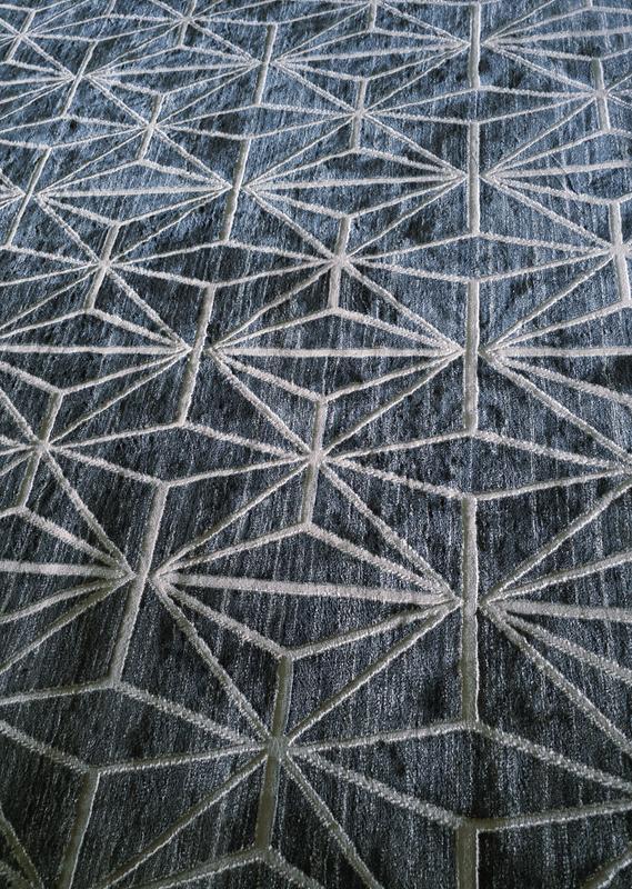 Close up of rug in daylight.
