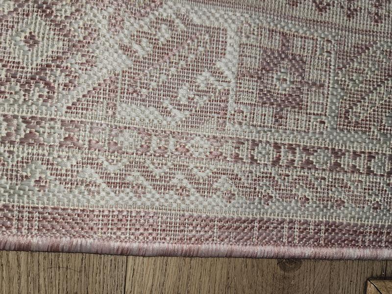 Unique Loom Outdoor Aztec 3 X 5 (ft) Pink Indoor/Outdoor Border Area ...