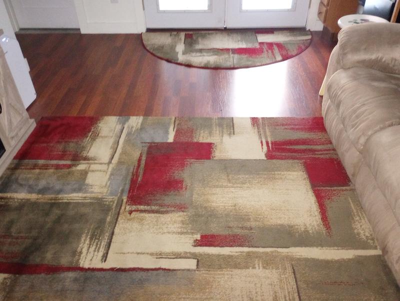 Unique Loom Barista 3 X 6 (ft) Half-round Indoor Geometric Area Rug ...