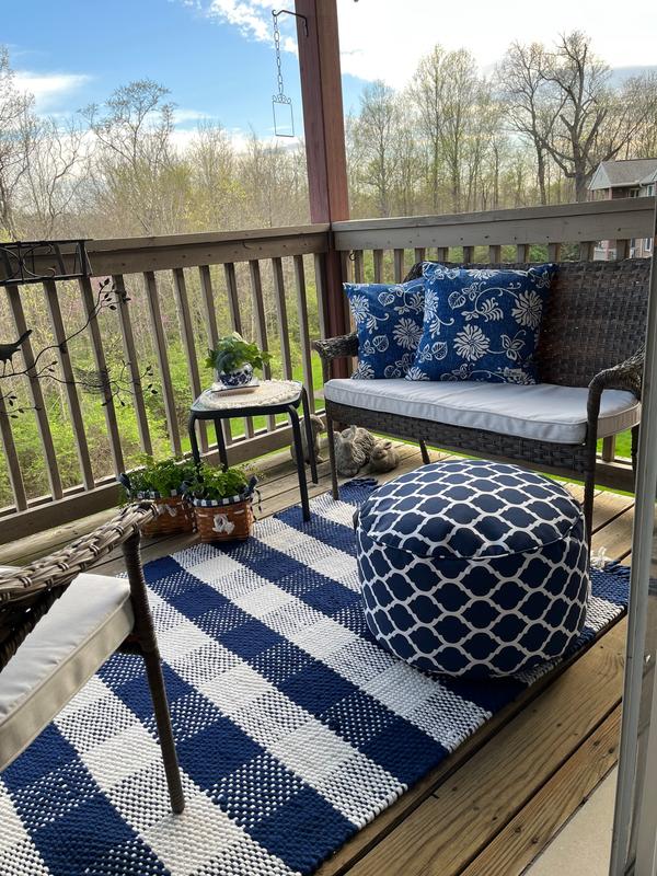 Blue and White Rug