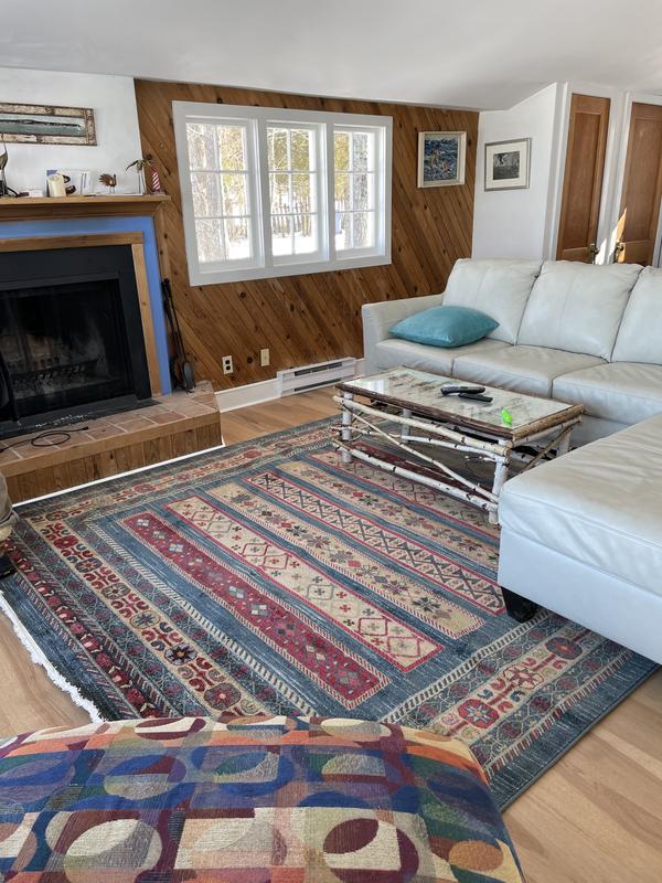 Very happy with how this rug looks at our cottage