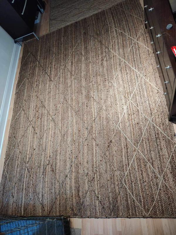 Unique Loom Braided Jute 8 x 11 (ft) Braided Jute Natural Rectangular ...