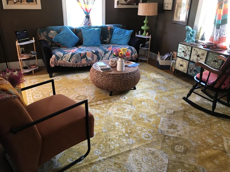 What a joy walking into the living room and seeing that beautiful carpet. Thank you, Rugs.com!