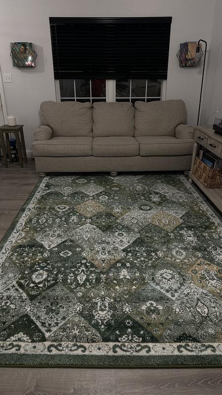 just a few inches too small for my couch but I love the rug