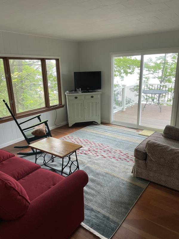 New rug to cover old wood floor