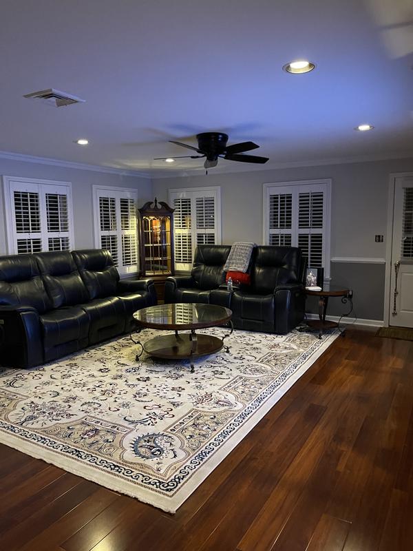 Our beautiful family room.  The new rug is awesome!!