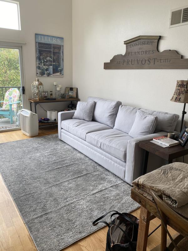 Oregon gray rug just beautiful get the pad it is perfect