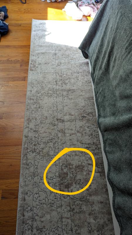 Spot with too much dark coloring by itself looks like a stain