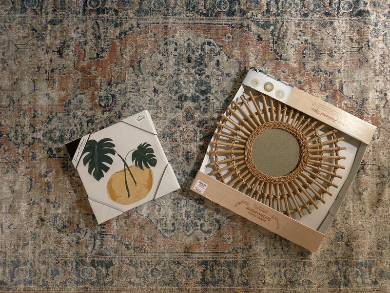 Close up of the details on the rug! Perfect, neutral, boho, piece! The colors are not too vibrant but not too muted!