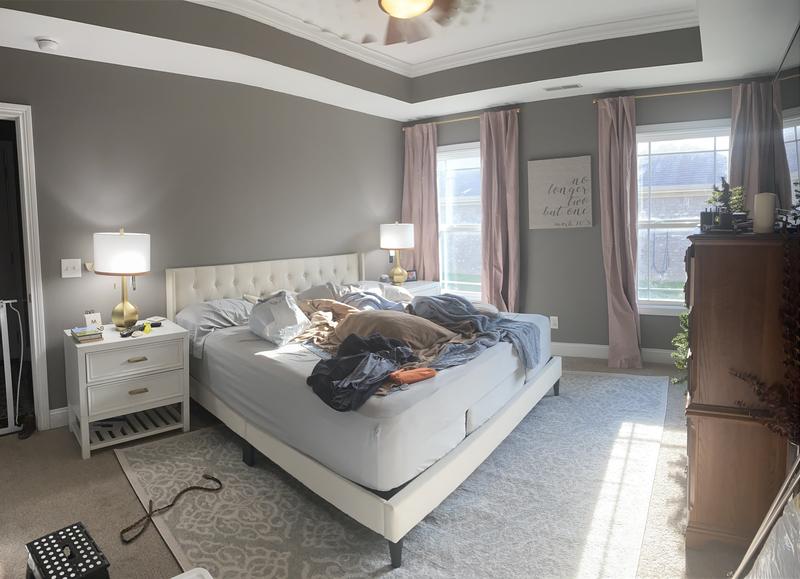 Still making over but this was when the rug arrived!