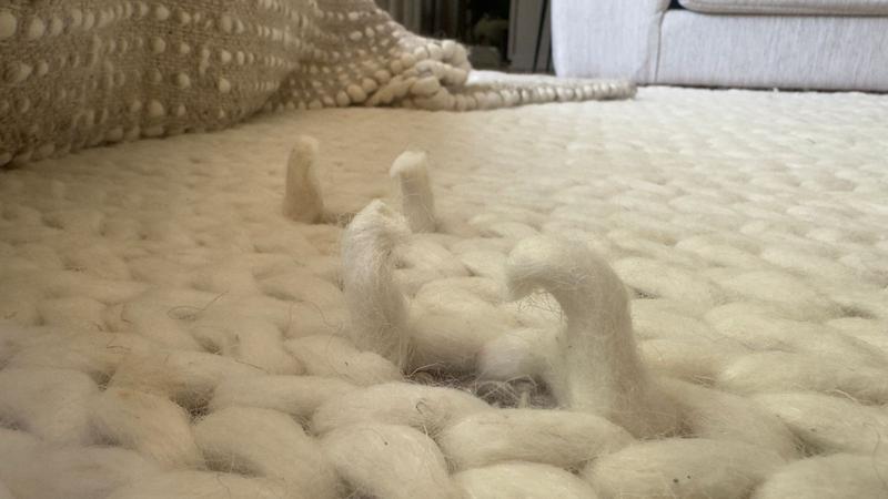 nuLOOM Caryatid Chunky Woolen Cable Light Gray 6 ft. x 9 ft. Area