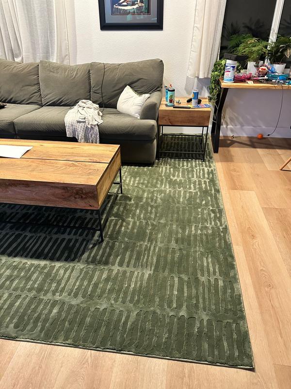 nuLOOM Kailani Geometric Machine Washable Green 8 ft. x 10 ft
