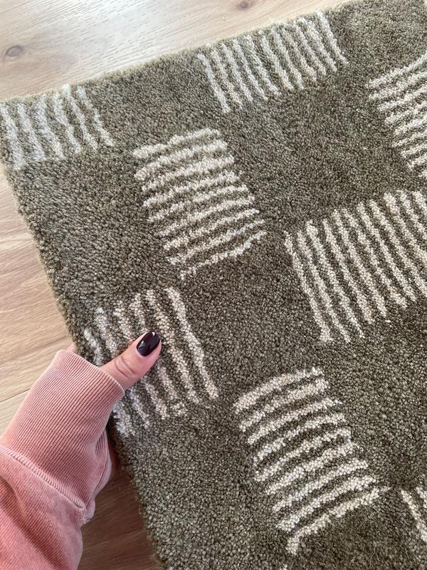 nuLOOM Quince Checkered Wool 4ft. x 6ft. Olive Area Rug in the Rugs ...