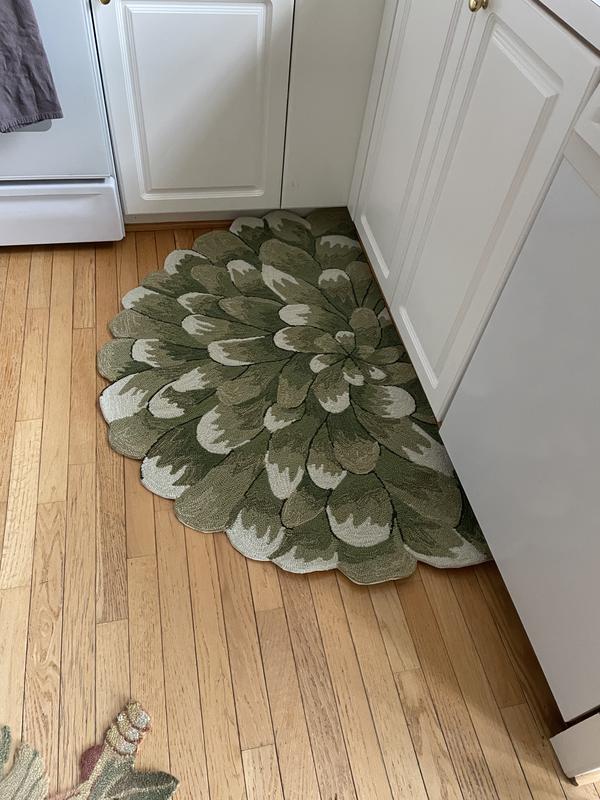 Liora Manne Frontporch Mum Indoor Outdoor Rug Green - 5' Round