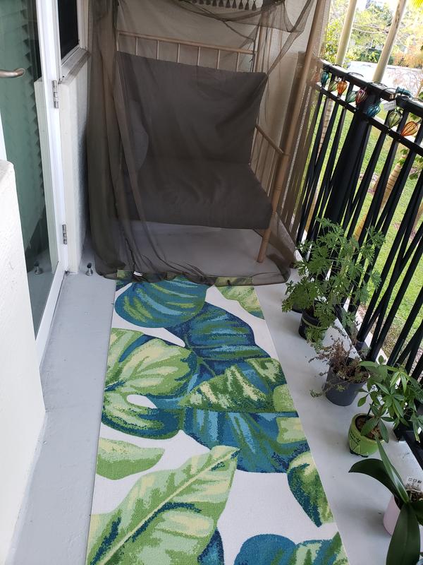 Leilani Tropical Green 6 foot Runner