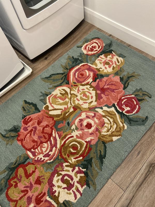 nuLOOM Bouquet Farmhouse Rose Wool Area Rug, 8' 6 x 11' 6, Light