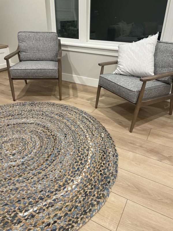 Eliz Braided Denim and Jute Area Rug — nuLOOM