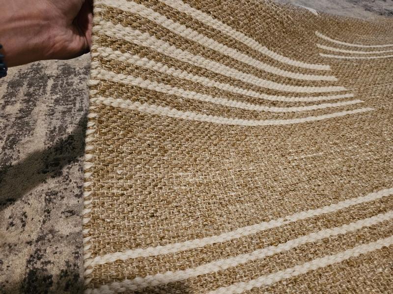 nuLOOM Birchwood Reversible Striped Wool 2ft. 6in. x 8ft. Sand Area Rug ...