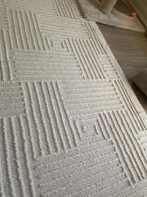 nuLOOM Mallory 8 x 10 (ft) Hooked Wool Ivory Rectangular Indoor ...