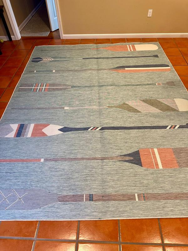 nuLOOM Emmie Graphic Indoor/Outdoor 7ft. 10in. x 10ft. Beige Area Rug ...