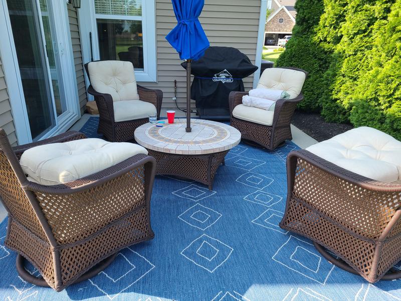 My blue rug! The best.