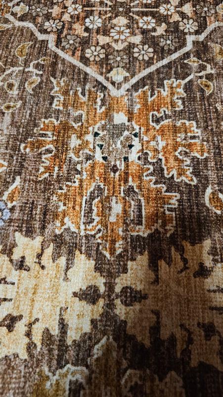 nuLOOM Feliciti SplashGuard Floral and Paisley Machine Washable