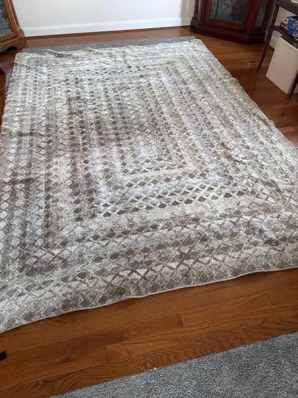 nuLOOM Carley SpinClean Machine Washable Geometric 8ft. x 10ft. Beige ...
