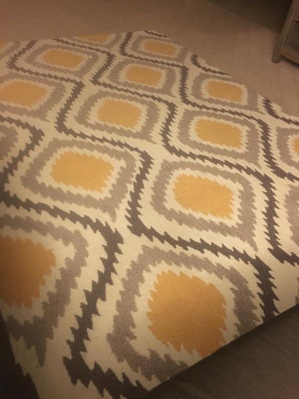 Uzbek 6 X 9 (ft) Yellow Geometric Area Rug in the Rugs