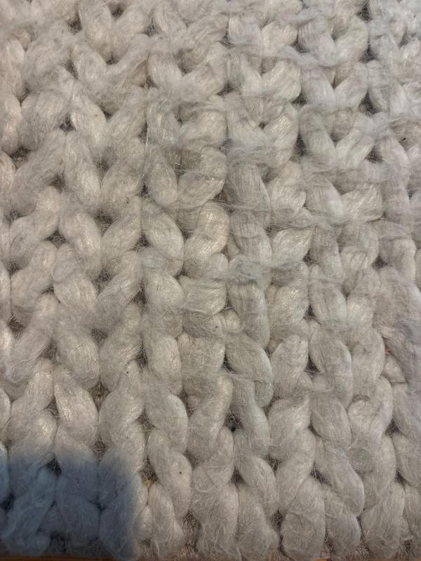 nuLOOM Caryatid Chunky Woolen Cable Light Gray 6 ft. x 9 ft. Area