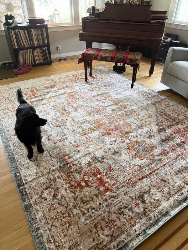nuLOOM West 8 X 10 (ft) Beige Indoor Medallion Vintage Area Rug GRWS04A ...