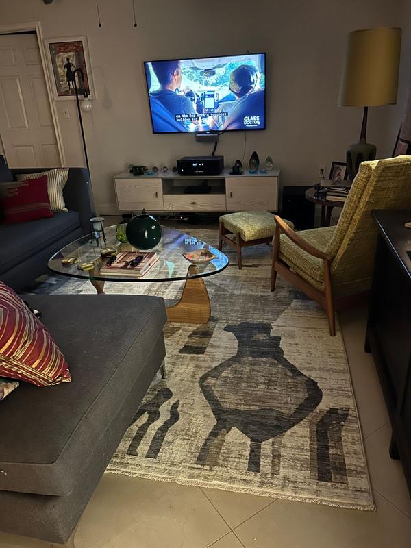 nuLOOM Bheri Abstract 4ft. x 6ft. 5in. Beige Area Rug in the Rugs ...