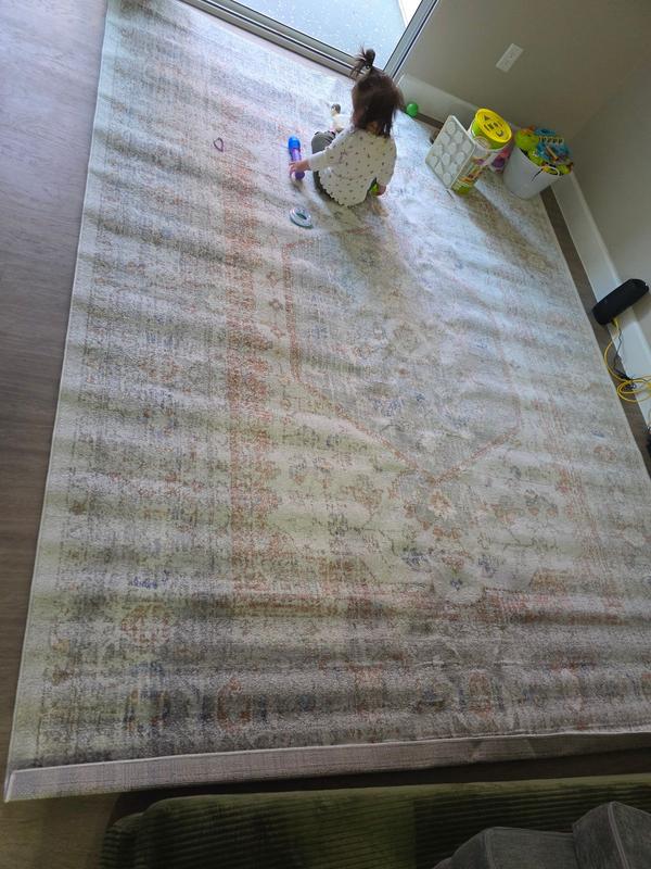 nuLOOM Jacquie 5 X 7 (ft) Silver Indoor Floral/Botanical Area Rug
