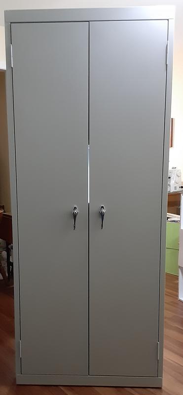 Grey metal storage deals cabinet