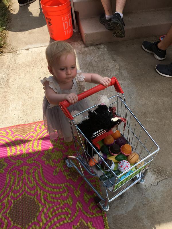 little kid metal shopping cart